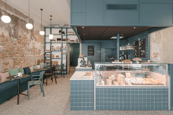 Banque d'accueil de restaurant sur mesure