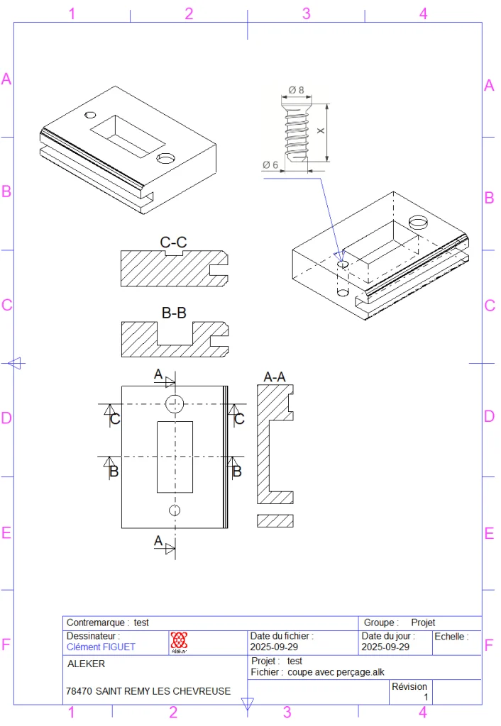 section d'un objet 3D