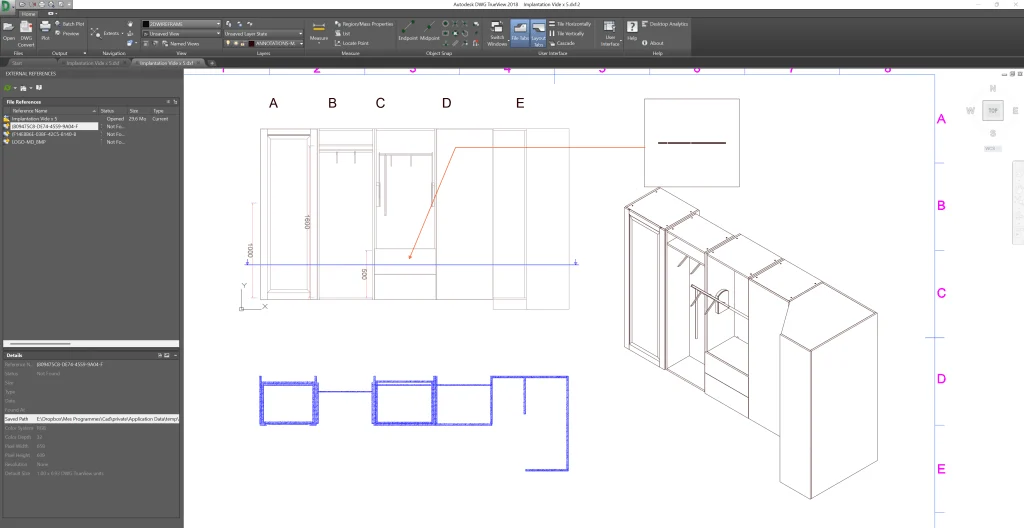 plan 2D dressing
